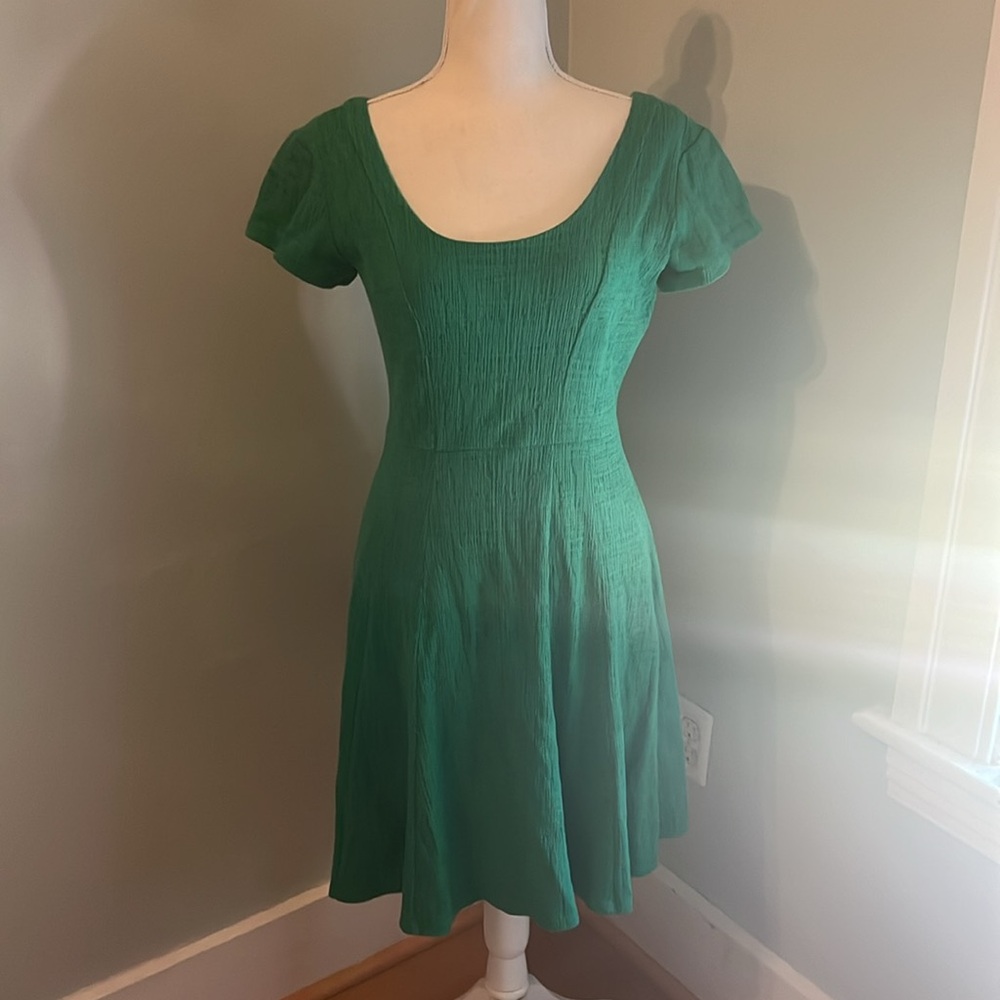 Maeve Stretchy Kelly Green Dress